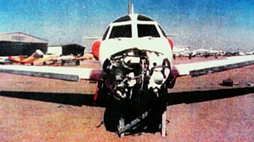 Bin Laden’s crashed airplane.